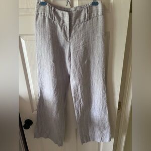Wide leg 100% linen pants